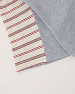 Striped short sleeves