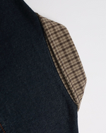 Spliced ​​fake two-piece denim shirt