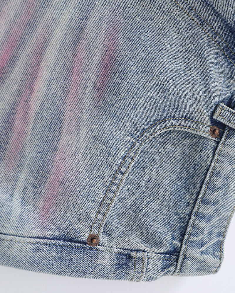 Ripped hem shorts