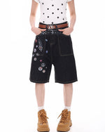 Loose waistband printed shorts