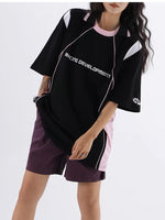 Retro contrast polo short sleeves