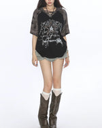 레트로 타이 반팔