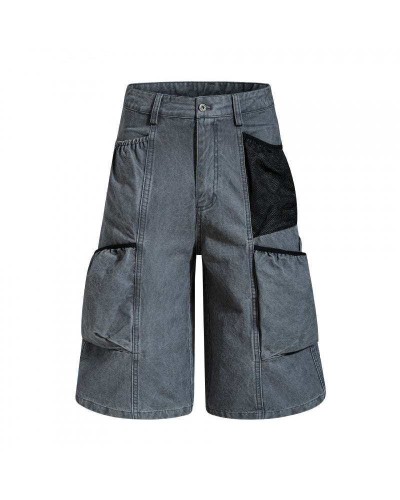 Patchwork casual five-point shorts
