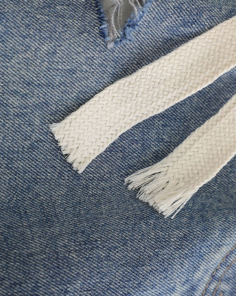 American washed distressed jeans