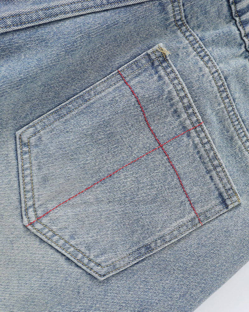 Ripped hem shorts