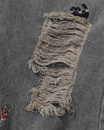 Puppy Embroidered Cropped Shorts