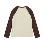 대비색 스티칭 긴팔