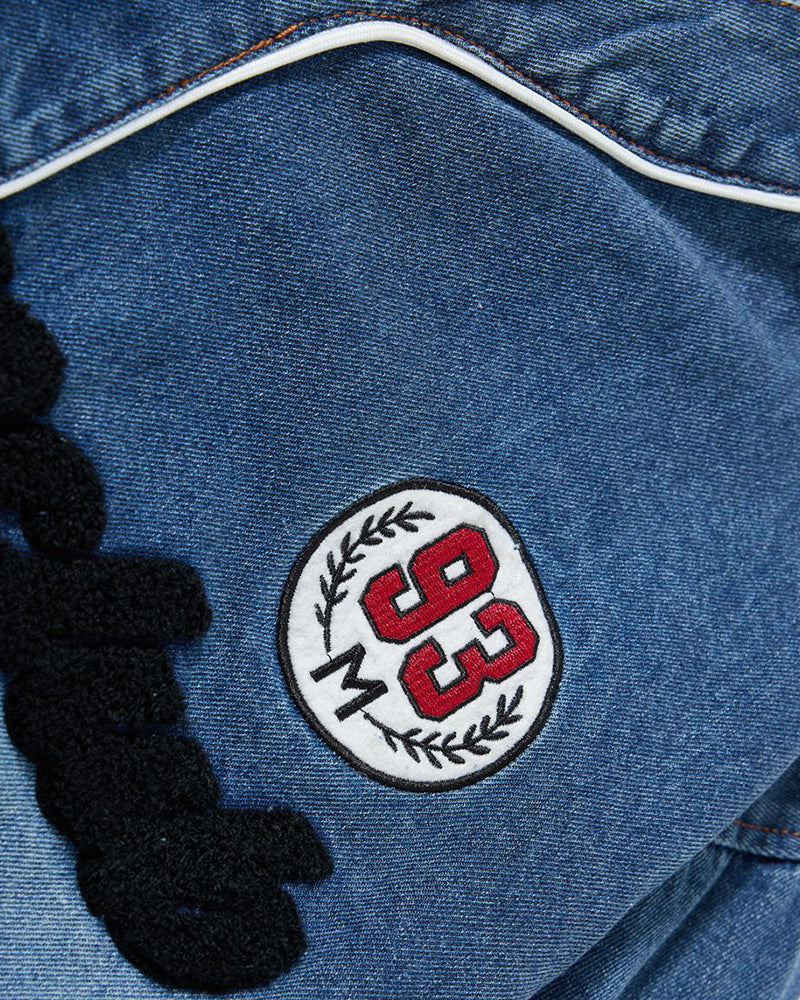 Washed letter jacket
