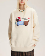 復古趣味刺綉毛衣