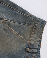 Distressed ripped couple trousers