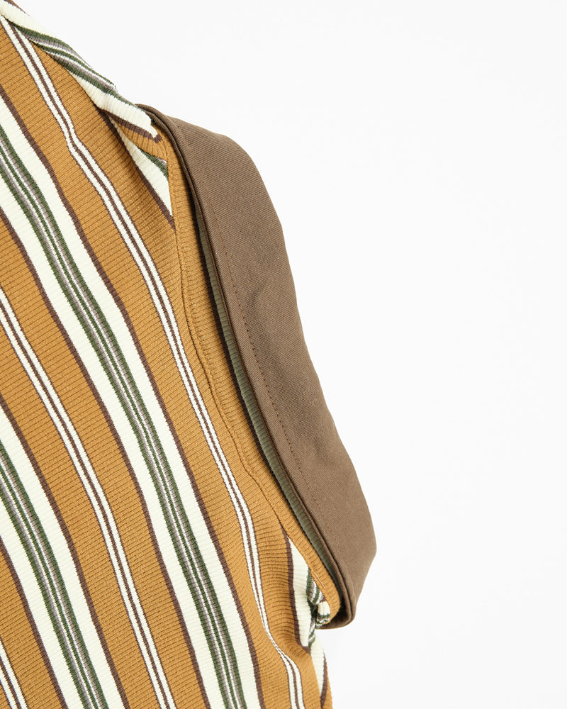 復古撞色條紋短袖