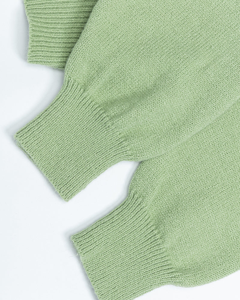 撞色可愛針織衫