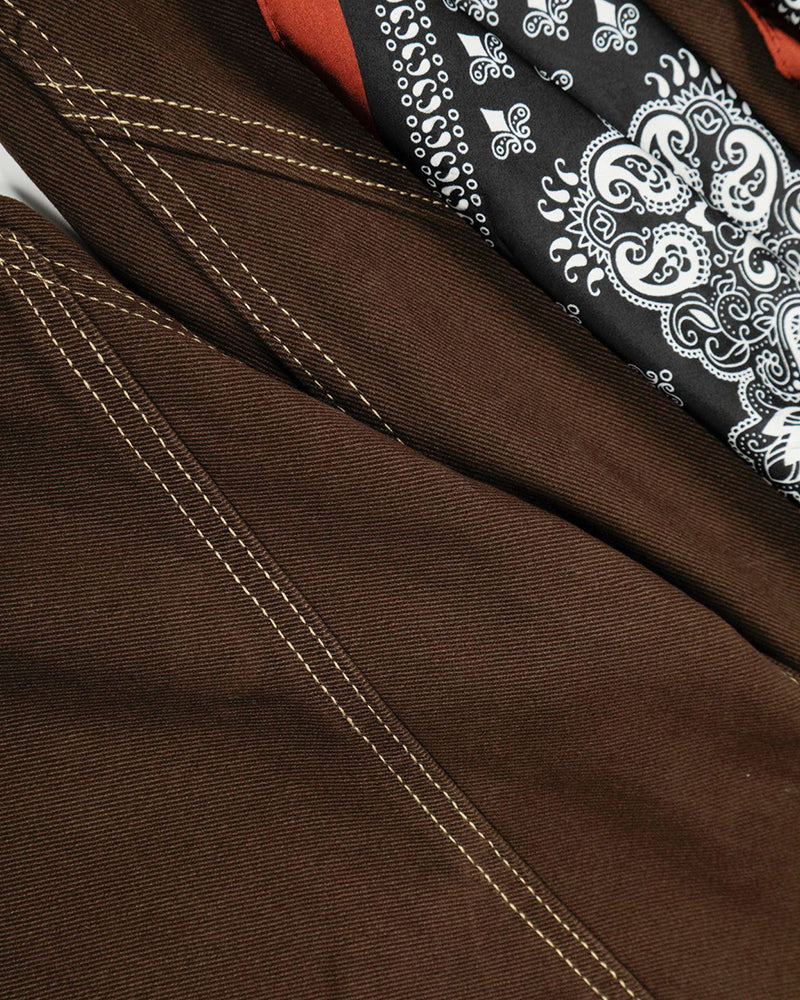 Retro-style wide-leg pants