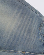 水洗直筒牛仔褲