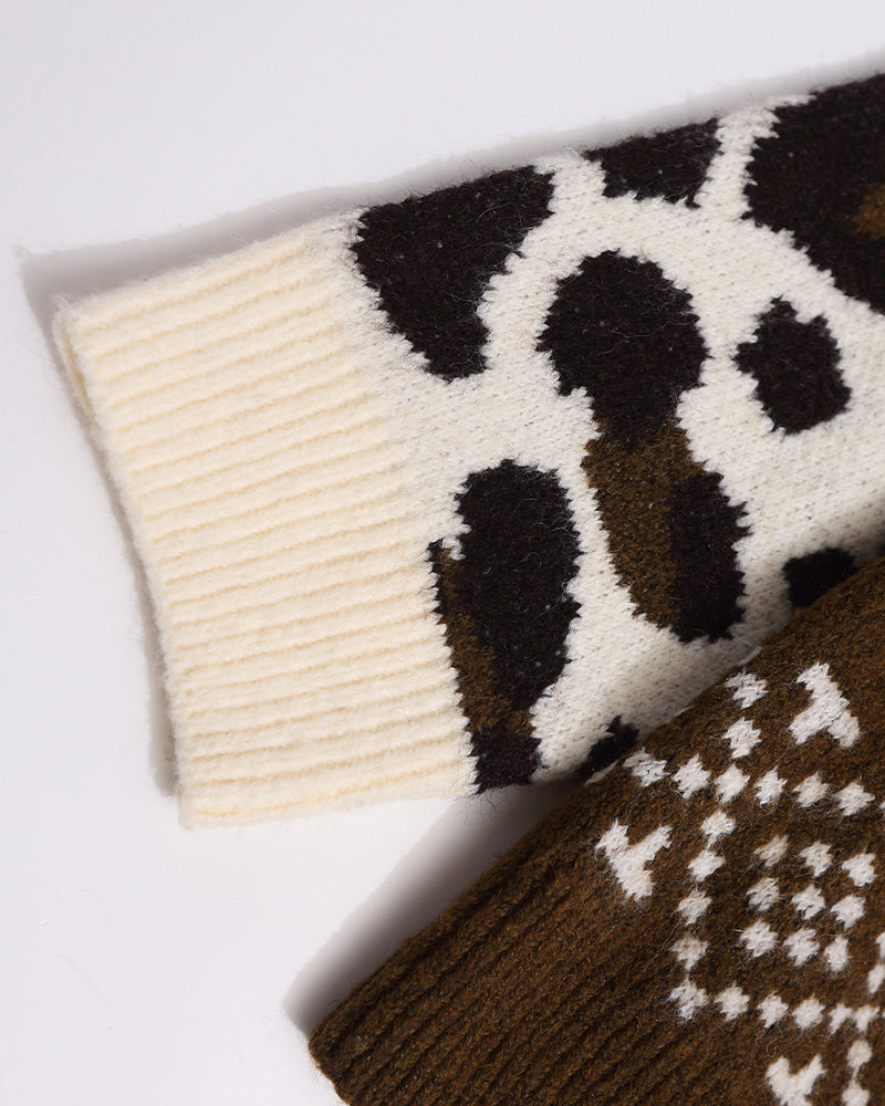 復古趣味小貓咪毛衣