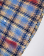 復古格子長袖襯衫