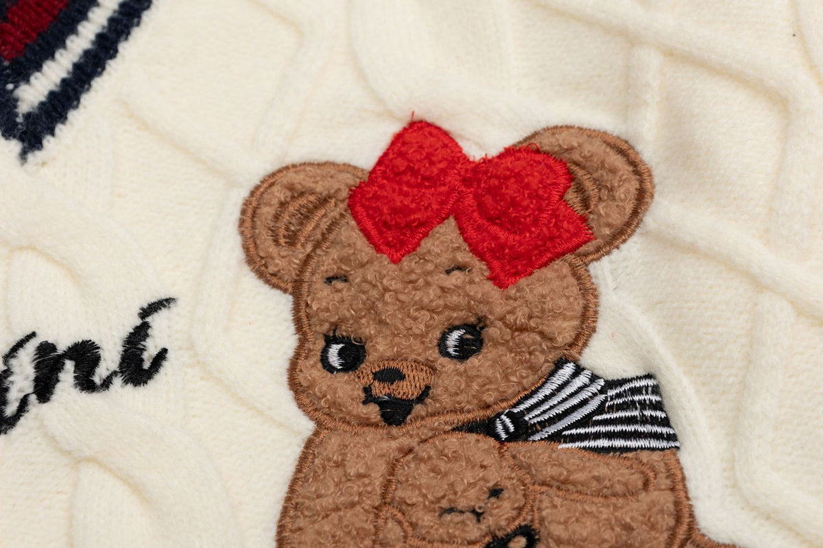 Cute bear embroidered sweater