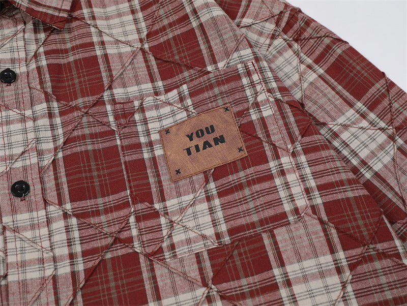 vintage plaid long sleeve shirt