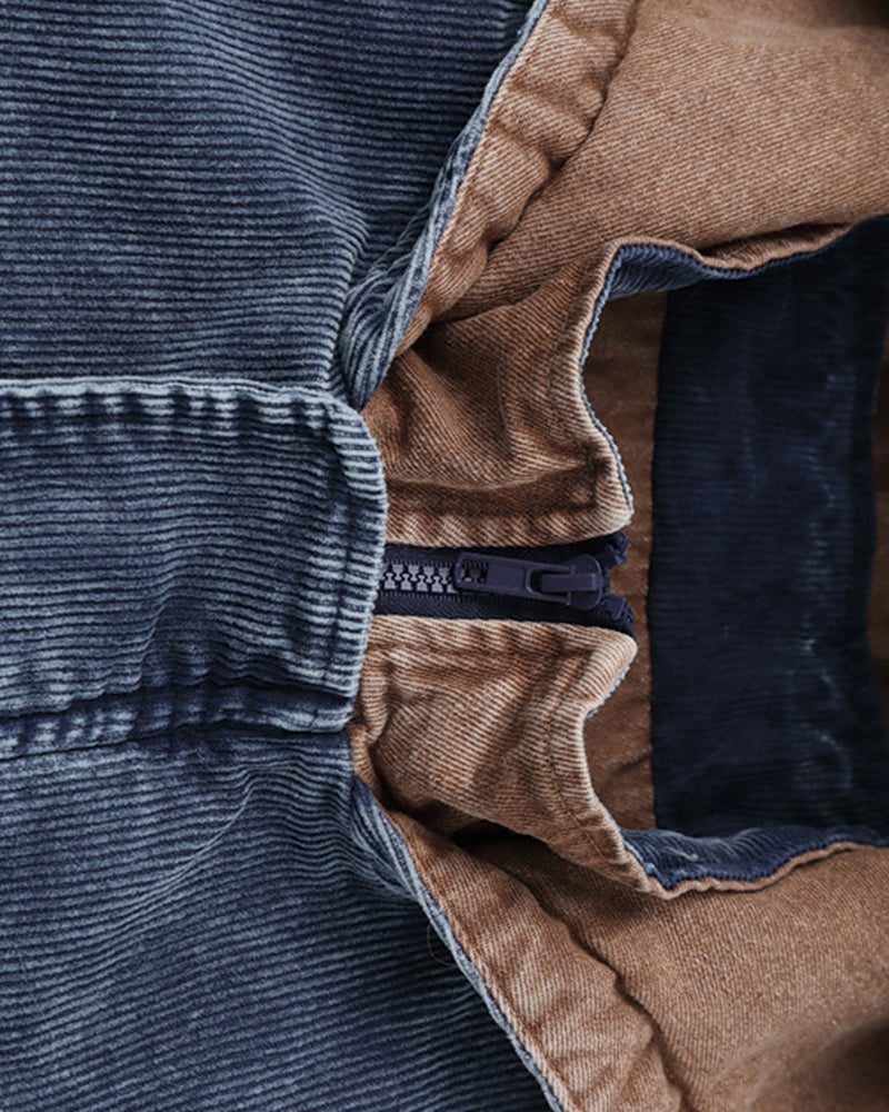 Washed distressed warm coat