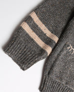 Embroidered duffle button sweater jacket