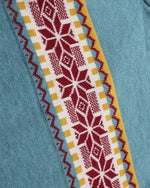 Retro contrast hooded knitted sweater