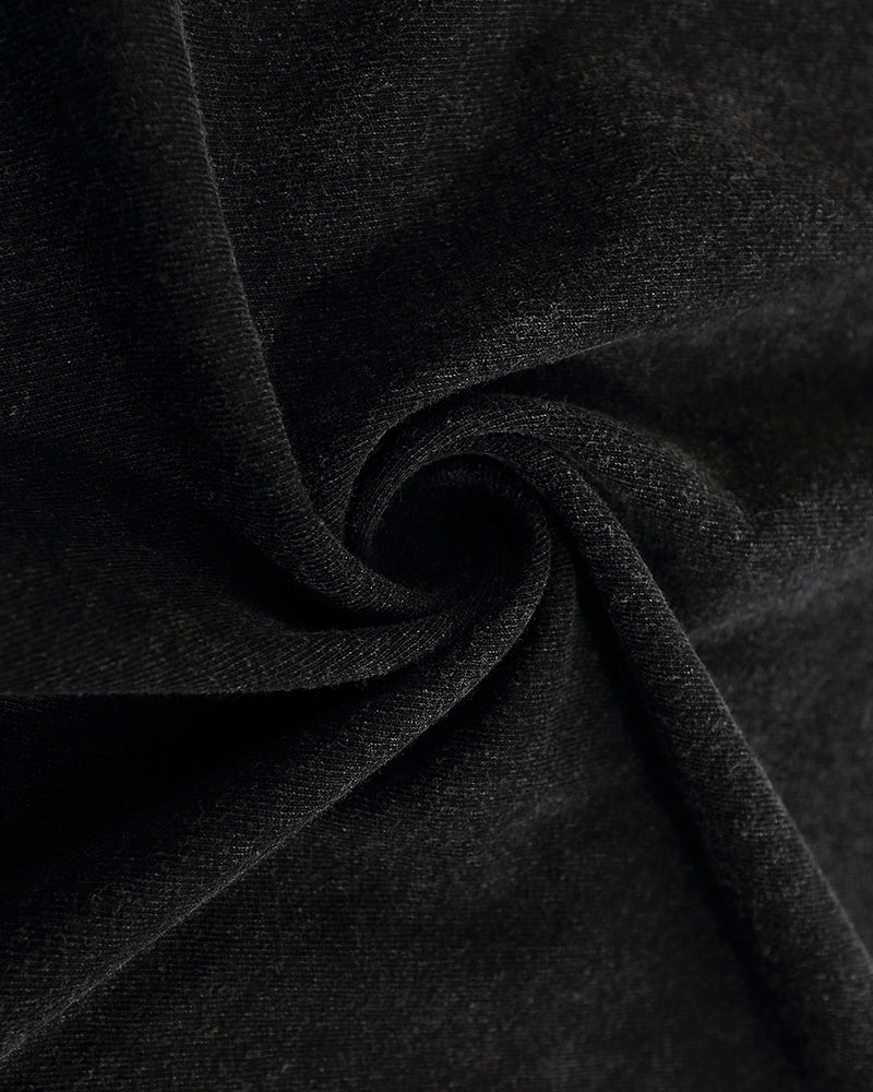 美式水洗做舊花朵翻領短袖