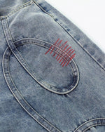Designer slim straight jeans