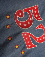 復古水洗刺綉牛仔衛衣