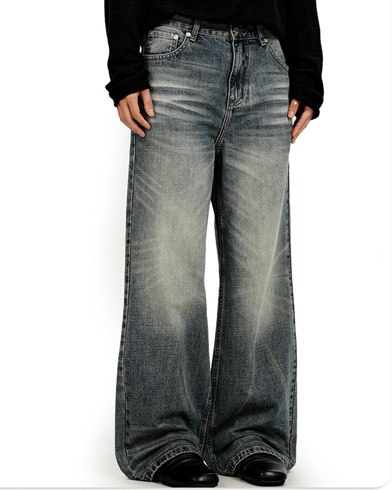 Distressed casual trousers