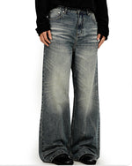 Distressed casual trousers