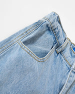 復古趣味刺綉牛仔褲