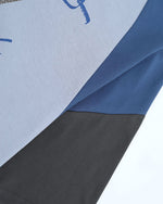 느슨한 대조적인 색상 디자인의 짧은 소매