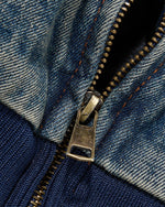 Distressed and thick denim jacket