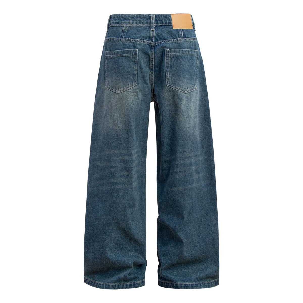 Heavy duty simple washed jeans