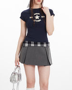 Short round neck short sleeves