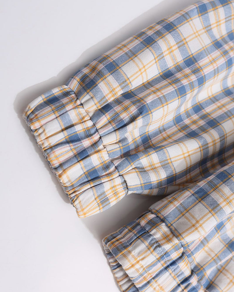 Retro plaid couple jacket