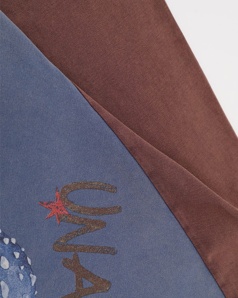 Contrast color mushroom short sleeves
