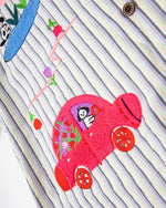 休閑條紋長袖襯衫