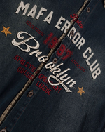 Spliced ​​fake two-piece denim shirt