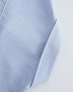 Embroidered plaid short-sleeved shirt