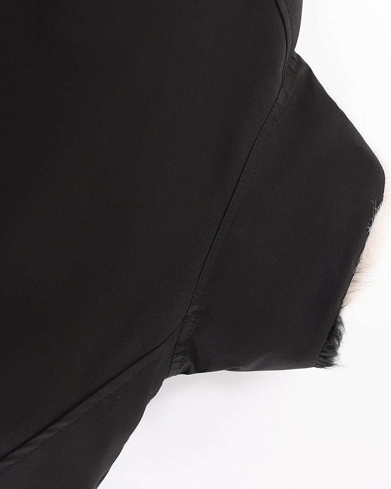 Zebra-print cotton coat