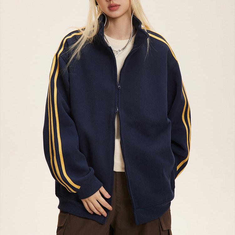 Retro sports three-stripe jacket