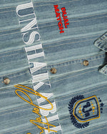 復古條紋短袖襯衫