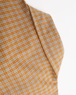 Embroidered plaid long-sleeved shirt