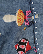 빈티지 패치워크 데님 재킷