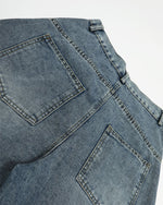 Vintage Washed Cropped Denim Shorts