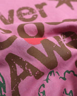 레터 프린트 컬러블록 반팔