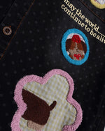 趣味卡通拼接襯衫