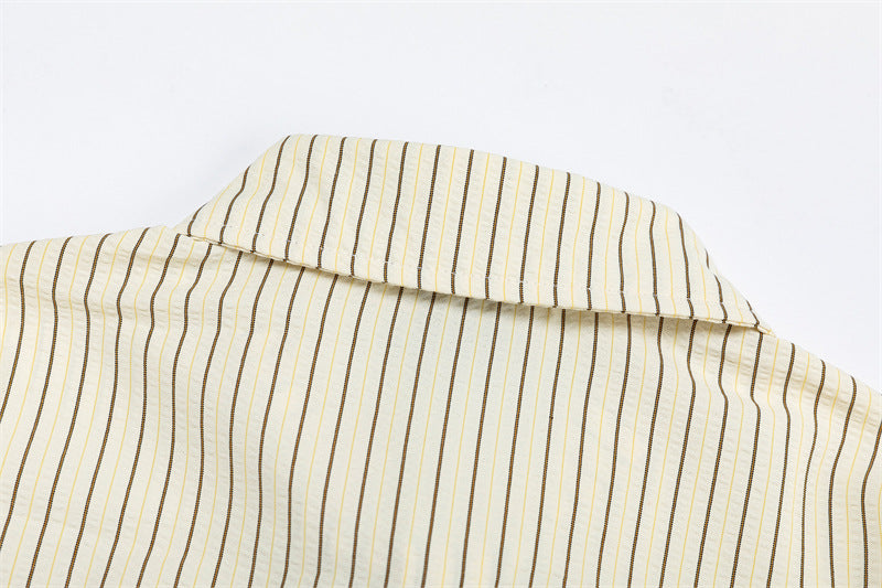 Retro striped tie shirt