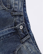 Vintage washed denim shorts